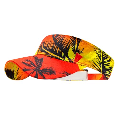 YAMEIZE Leopard Sun Visors for Women Men - Cheetah Print Running Golf Tennis Sun Hat Adjustable Ponytail Cap for Sport - color: 6#