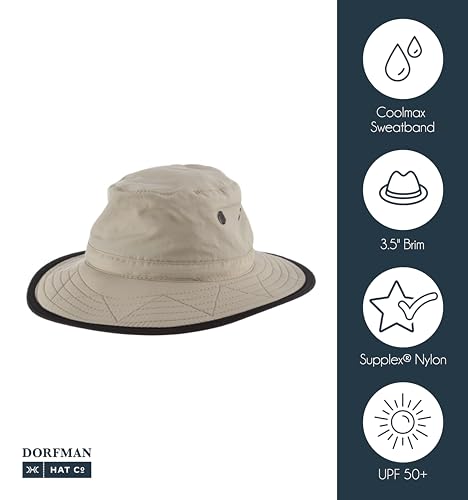 Dorfman Pacific Co. Men's Dimensional Brim Boonie - color: White, size: Large-X-Large
