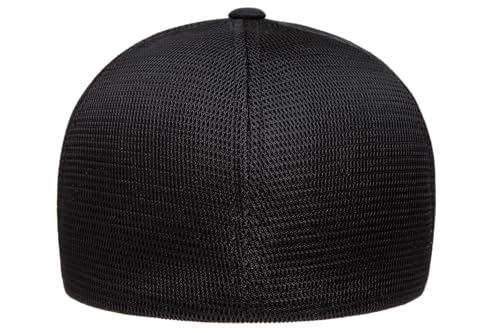 Flexfit Melange Unipanel Trucker Cap - color: Black, size: Large-X-Large