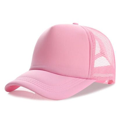 Kids-Girls-Trucker-Hat Adjustable-Baseball-Cap Toddler Mesh Sun Hats 2-6Y - color: Pink
