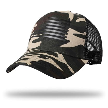 Oversize XXL American Flag Trucker Hat - color: Camouflage/Black, size: XX-Large