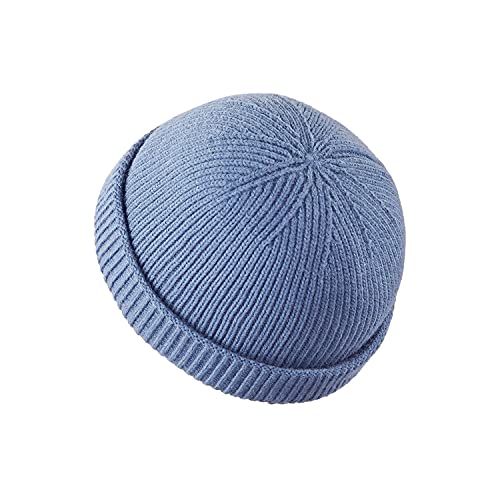 Croogo Brimless Hat Beanie Docker Cap Rolled Cuff Worker Sailor Skullcap - color: Ct47-urban Blue