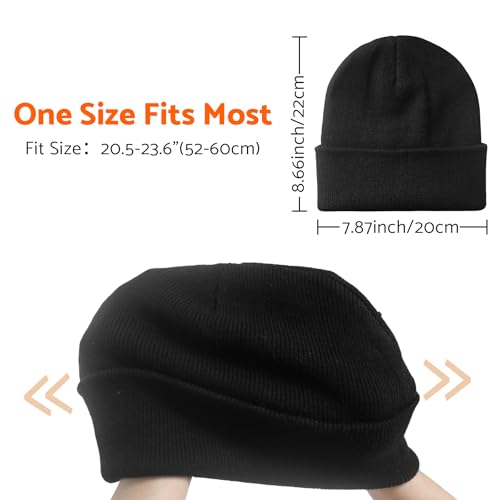 PFFY Beanie for Men Women Unisex Knit Cuffed Winter Thick Lined Beanies Hat - color: Pure Khaki