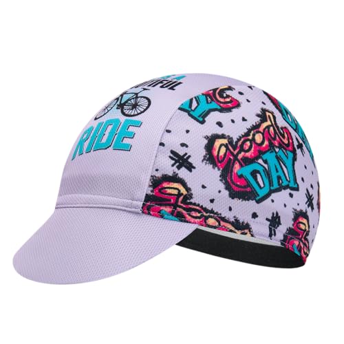 Cycling Cap for Man and Woman Cycling Hat Under Helmet-Polyester Breathable Sweat Absorbent - color: Flo-19
