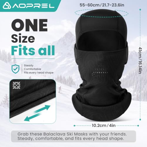 AOPREL Balaclava Ski Mask for Men Winter Face Mask Breathable & Thermal Winter Balaclava Women for Cold Weather Outdoor - color: Speed Stripe