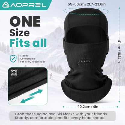 AOPREL Balaclava Ski Mask for Men Winter Face Mask Breathable & Thermal Winter Balaclava Women for Cold Weather Outdoor - color: Speed Stripe