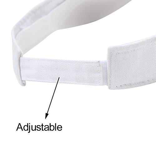 Sport Sun Visor Hats Cotton Ball Caps Empty Top Baseball Sun Cap for Men Women - color: White