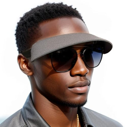 Visor ATTACHES to Sunglasses, EVA Foam, Unisex - color: Grey / Black / Black Set