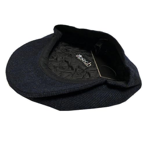 Men's Classic 8 Panel Wool Blend Newsboy Snap Brim Collection Hat - color: Blue-nsb3060, size: Medium