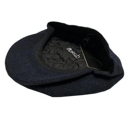 Men's Classic 8 Panel Wool Blend Newsboy Snap Brim Collection Hat - color: Blue-nsb3060, size: X-Large