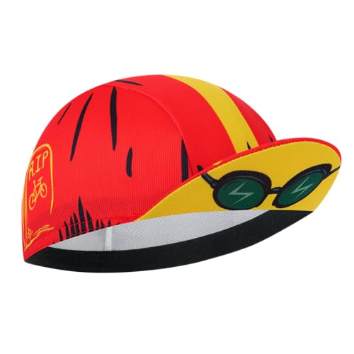 Cycling Cap for Man and Woman Cycling Hat Under Helmet-Polyester Breathable Sweat Absorbent - color: Go-17
