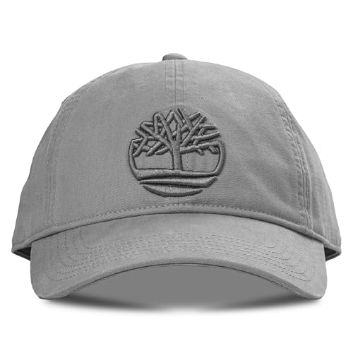Timberland Soundview Baseball Cap for Boys 7-14, Cotton Canvas, Adjustable, Lightweight & Durable, One Size - color: Pavement (Grey)