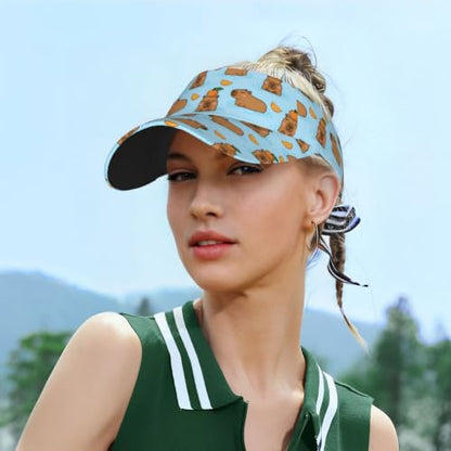 Leopard Print Sunscreen Visor Cap Adjustable Empty Top Athletic Beach Hat - color: 13