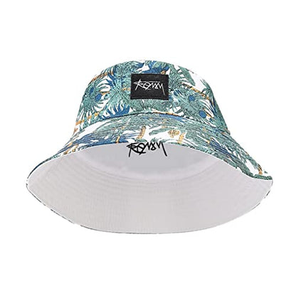 Quanhaigou Bucket Hats Unisex Summer Travel Beach Fisherman Cap for Men Women Teens - color: Coconut Palm