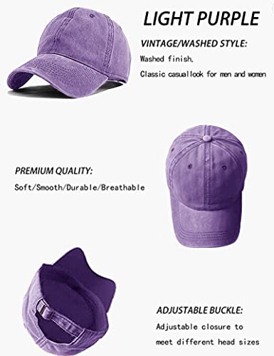 Mommy Jennie Unisex Vintage Washed Distressed Baseball-Cap Twill Adjustable Dad-Hat - color: A28-light Purple