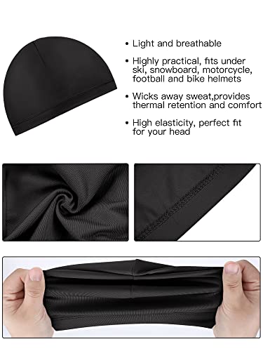 Boao Doo Rags Skull Cap for Men Sweat Wick - color: Gray, Navy Green, Black, size: Medium