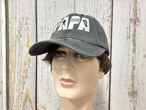 Embroidered Baseball Caps for Men and Women - color: Soccer Papa (Washed Black)