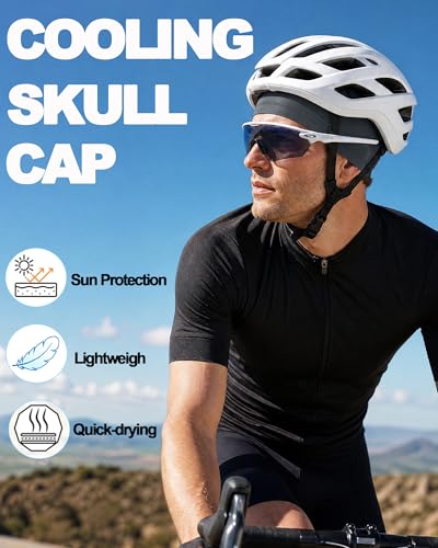Cooling Skull Caps Helmet Liner Hard Hat Sweat Liner Motorcycle Cycling Cap - color: 3pcs (Black+light Gray+dark Gray)