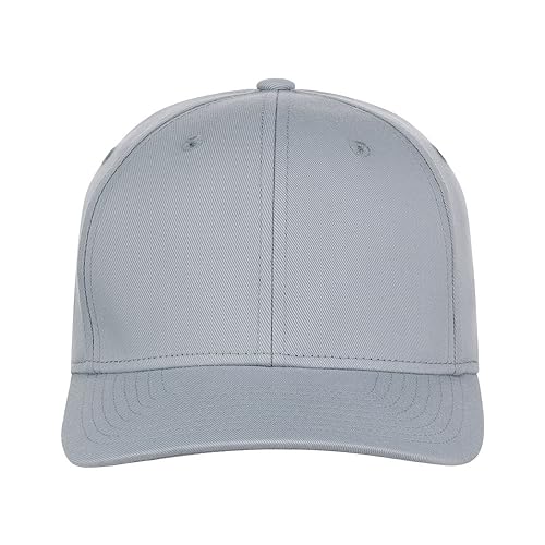 Lids Blank All Star Classic Structured Stretch Fitted Baseball Cap – Curved Bill Hat for Men and Women - color: Light Grey, size: Small-Medium