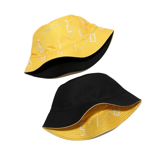 Unisex Print Double-Side-Wear Reversible Bucket Hat - color: Numbers