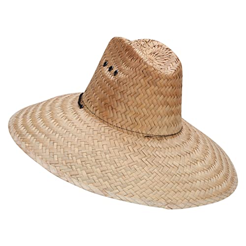 Men's Crushed Safari Straw Hat - color: Dark Natural
