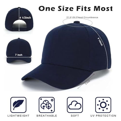 ZH Plain Adjustable Baseball Cap - Lot of 12 Unisex Blank Design Caps - color: Colour Mixture