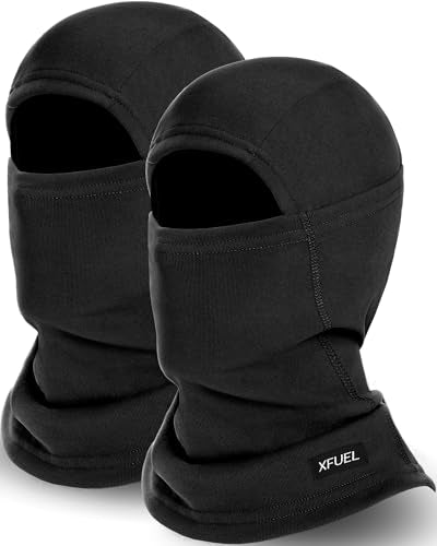 Ski Mask Balaclava for Men Women Windproof Thermal Winter Full Face Mask Cold Weather Skiing Snowboarding Neck Gaiter - color: Black+black