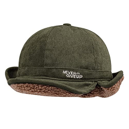 CLAPE Russian Trapper Ushanka Hat Eskimo Warm Pilot Cap Hats Earflaps Baseball Cap Visor Dad Hat for Outdoor Skiing - color: Dj05-green