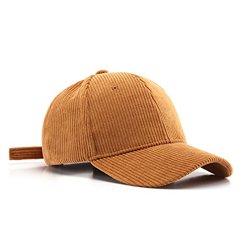 Corduroy Hat Low Profile Solid Color Baseball Caps Sun Hat Adjustable for Men and Women - color: Lake Green