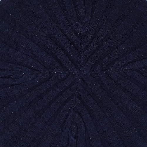 Hair Snood, Knit Slouchy Beret Beanie Lightweight, Jewish Head Coverings for Women, Cancer Headwear for Women Chemo Sleep Hat - color: Dazzling Blue Wide Ribbed