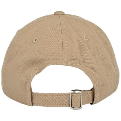 NY 3D Embroidered Dad Hat - New York Baseball Cap - color: Khaki With Navy Ny Logo