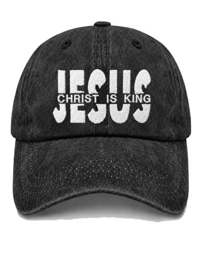 Man of God Husband Dad Embroidered Hat Camping Caps for Women - color: Christ is King Christian Jesus Faiths God 31