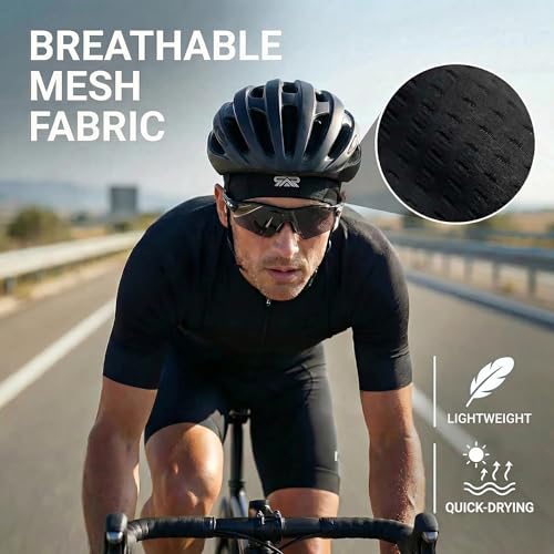 2-Pack Cooling Skull Cap Breathable Mesh Helmet Liner Motorcycle Cycling - color: Black + Royal Blue