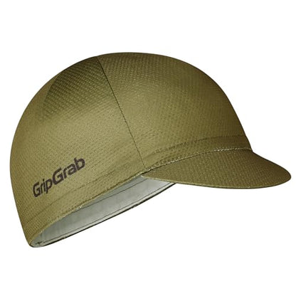 GripGrab Summer Cycling Cap - UV Protection Under-Helmet Bicycle Visor Hat - color: Olive Green, size: Small-Medium