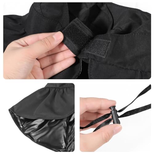 Sun Visor Hat for Women UPF 50+ Wide Brim Packable Ponytail Hat Shapeable UV Protection Shell Hat Roll-up Foldable Sun Hat - color: Black