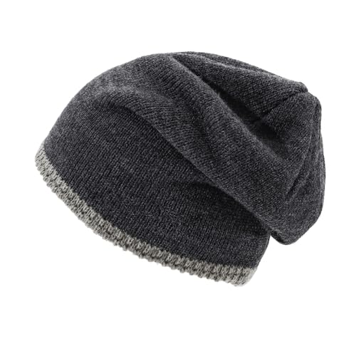 Slouchy Knit Beanies Winter Hats for Women Men Soft Warm Slouch Cuffed Skullcap Knitted Beanie Cap Stocking Hats - color: Mg-zzm25106-grey