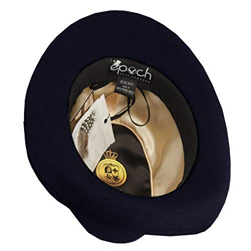 EPOCH Classico Men's Wool Felt Homburg Hat - color: Navy, size: Large
