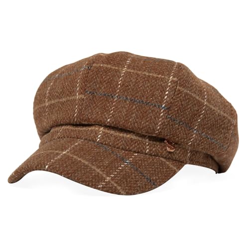Comhats Women's Wool Winter Warm Newsboy Hats, Fashion Pageboy Beret Cap - color: 99952_camel(satin Lined)v, size: Large