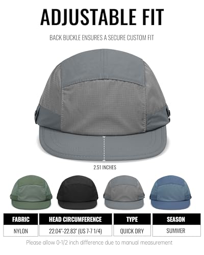 CLAPE Snapback 5 Panel Hat for Men Flat Bill Funny Trucker Hats Running - color: Wbqsg1-gray