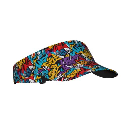 Leopard Print Sun Visor Hat Adjustable Sports Beach Cap for Men Women - color: 18