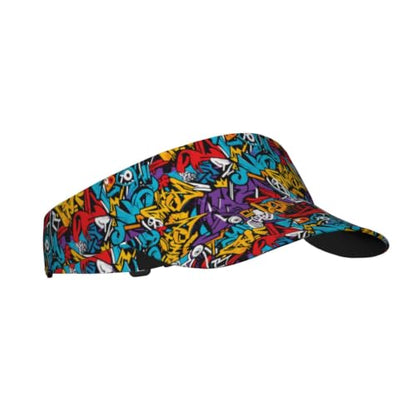 Leopard Print Sun Visor Hat Adjustable Sports Beach Cap for Men Women - color: 18