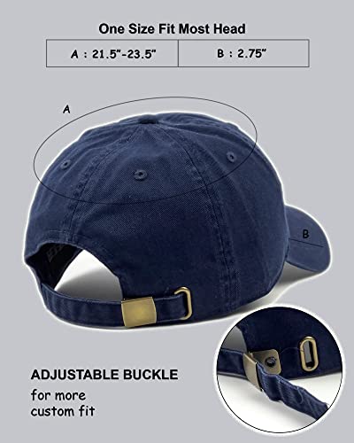 Utmost Unisex Classic Low Profile Cotton Baseball Cap Plain Blank Camoflauge Soft Unconstructed Adjustable Size Dad Hat - color: Navy