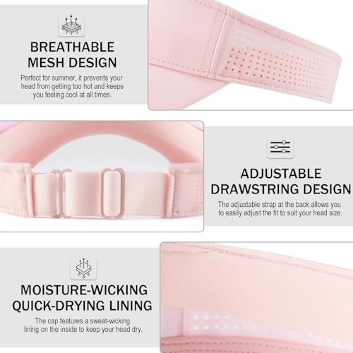 STARANCE Unisex Sun Visor Cap for Men Woman - color: Pink