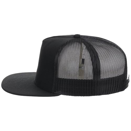 Lids Blank Essential 5-Panel Trucker Adjustable Snapback Hat - color: Black