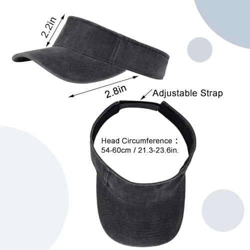 Marrywindix 1 Piece of Sport Wear Athletic Visor Sun Sports Visor Hat Visor Adjustable Cap for Women and Men - color: Ash Black