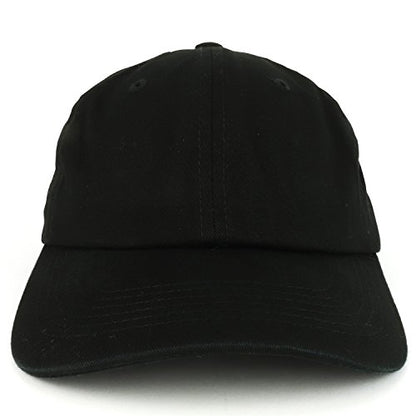 Trendy Apparel Shop Plain Unstructured Relaxed Style Dad Hat - color: Black