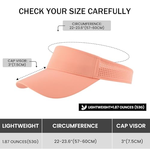 STARANCE Unisex Sun Visor Cap for Men Woman - color: Orange