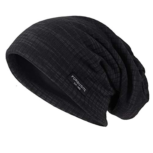 Ruphedy Men Slouchy Beanie Summer Long Oversize Thin Lightweight Skull Cap B011h - color: B018h-black, size: One Size
