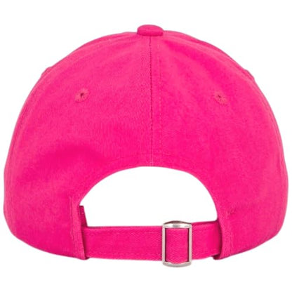 E BY ELIDAN Boston EST 1630 Dad Hat, Embroidered Cotton Baseball Cap - color: Hot Pink