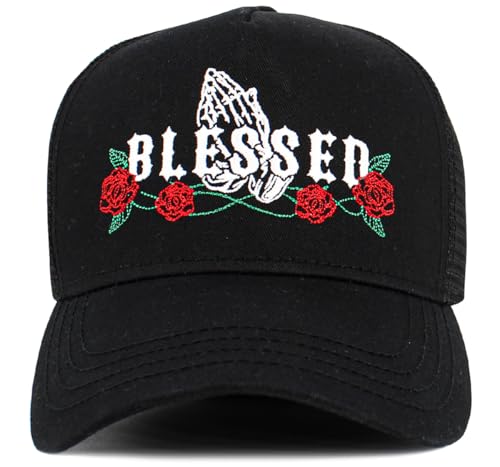 KBETHOS Praying Hands Rosary Dad Hat Baseball Cap Unconstructed Polo Style Adjustable Unisex - color: Black Black Praying Hands Blessed Mesh